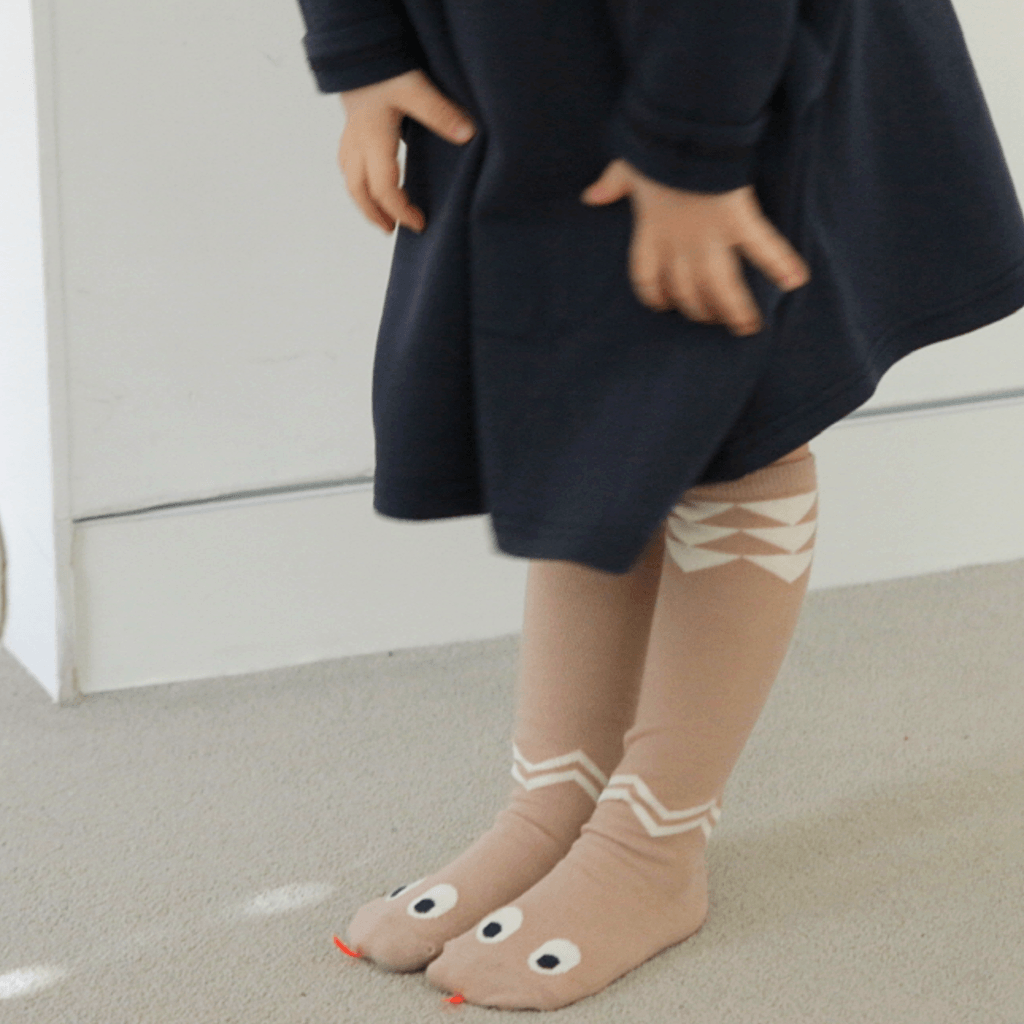 mini dressing socks Snake Socks (Beige)