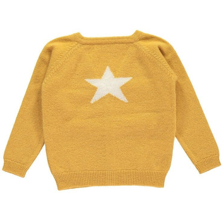 Mustard cashmere cardigan sales