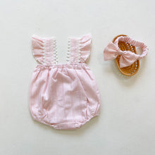 Pink Gingham Romper