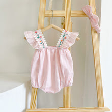 Pink Gingham Romper