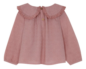 Pink Antique Native Blouse, Yellow Pelota - BubbleChops LLC