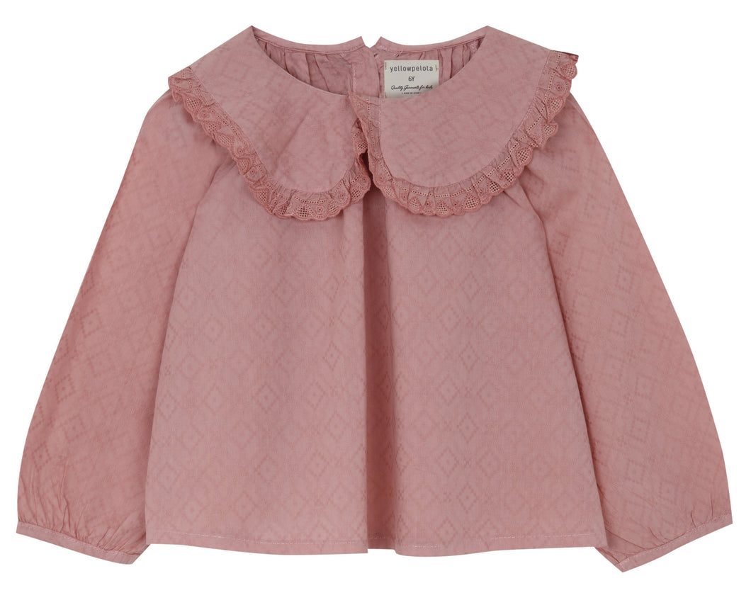 Pink Antique Native Blouse, Yellow Pelota - BubbleChops LLC