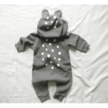 Bambi Jumpsuit in Grey, Lala - BubbleChops LLC
