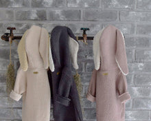 Winter Bunny Jumpsuit in Charcoal, Lala - BubbleChops LLC