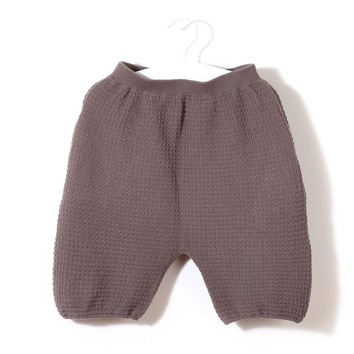 Organic Cotton Waffle Capri Shorts (Choco), Knit Planet - BubbleChops LLC
