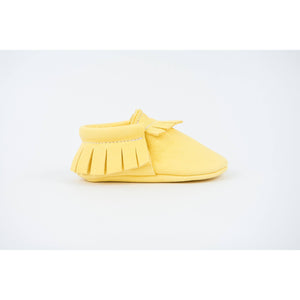 Yellow Traditional Handmade Moccasins, Amy & Ivor - BubbleChops LLC