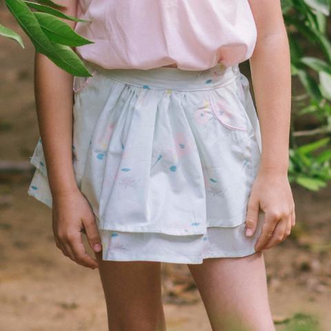 Lila Skirt, Plumeti Rain - BubbleChops LLC