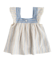 Striped Linen Blouse, Tocoto Vintage - BubbleChops LLC