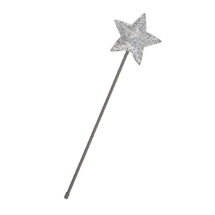 Sparkle Sequin Star Wand - Silver, Mimi and Lula - BubbleChops LLC