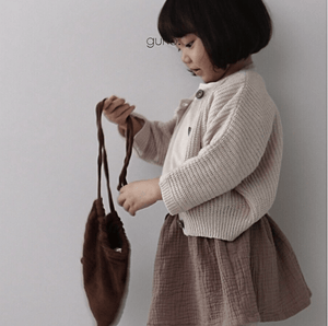 Natural Button Skirt, Guno - BubbleChops LLC