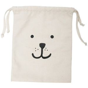 Reusable Bear Fabric Storage Bag (Small), Tellkiddo - BubbleChops LLC