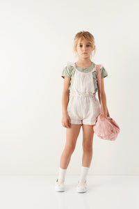 Striped Linen Overalls, Tocoto Vintage - BubbleChops LLC