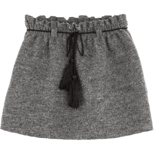 Grey Wool Skirt, Tocoto Vintage - BubbleChops LLC