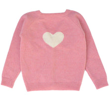Rose Cashmere Cardigan with Heart, Olivier Baby & Kids - BubbleChops LLC