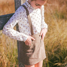 Kitty Skirt with detachable straps, Plumeti Rain - BubbleChops LLC