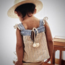 Striped Linen Blouse, Tocoto Vintage - BubbleChops LLC