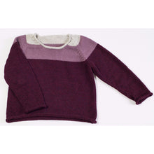 Handknitted Alpaca Wool Sweater (Plum), Elks of Ireland - BubbleChops LLC