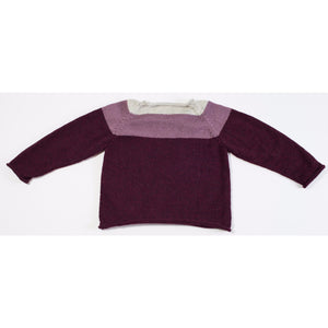 Handknitted Alpaca Wool Sweater (Plum), Elks of Ireland - BubbleChops LLC