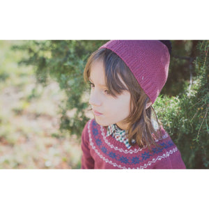 Snowflake Burgundy Sweater, Plumeti Rain - BubbleChops LLC