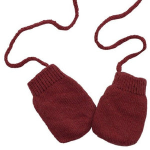 Burgundy Mittens (Cashmere & Wool), Plumeti Rain - BubbleChops LLC