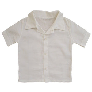 Organic Cotton Shirt in Ivory, Aravore - BubbleChops LLC