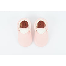 Blush & White Handmade Urban Moccasins, Amy & Ivor - BubbleChops LLC