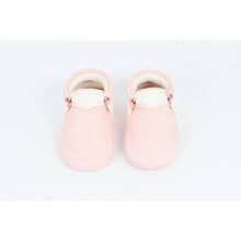 Blush & White Handmade Urban Moccasins, Amy & Ivor - BubbleChops LLC