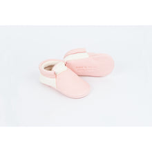 Blush & White Handmade Urban Moccasins, Amy & Ivor - BubbleChops LLC