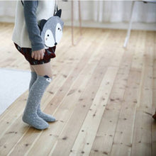 Raccoon Knee Socks in Grey, Mini Dressing - BubbleChops LLC