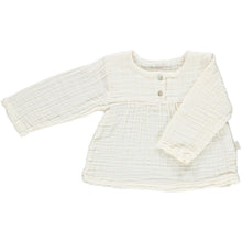 Organic Cotton Blouse in Cream, Poudre Organic - BubbleChops LLC